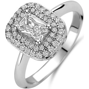 Zilver gerhodineerd Ring Zirkonia Zilver Gerhodineerd - 1340704