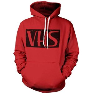 Hybris Distressed Vhs Hoodie SH-3-15681-LFH1-4 Red-S