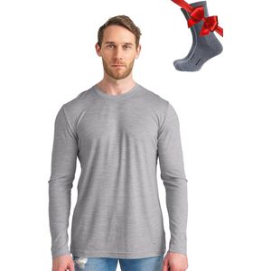 Heren Merino Longsleeve - Warm en Comfortabel Thermo Ondergoed voor Outdoor Activiteiten