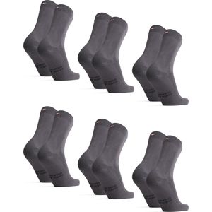 DANISH ENDURANCE - Klassieke Bamboe Viscose Sokken - Grijs - 6-paar