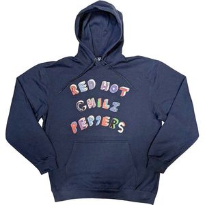 Red Hot Chili Peppers - Colourful Letters Hoodie/trui - S - Blauw