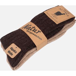 Alpaca Wollen Sokken - Warme Sokken - Wintersokken - 2 paar - Unisex - 35-38