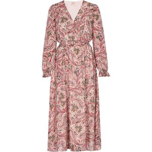 usha - Midi-jurk - Paisley - V-hals - Lange Klokmouwen