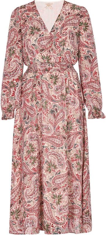 usha - Midi-jurk - Paisley - V-hals - Lange Klokmouwen
