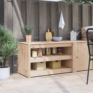 vidaXL - Buitenkeuken - Kast - 106x55x64 - cm - Massief - Grenenhout