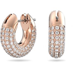 Swarovski - Dextera Oorringen - Wit - Ingelegde Kristallen - Gerhodineerd Metaal