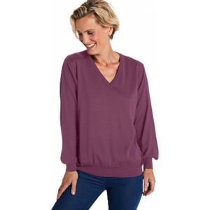 Korte trui met V-hals in merinowol