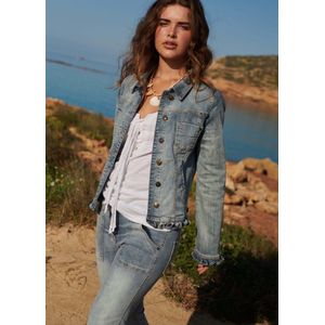 isla ibiza bonita - spijkerjack - denim - ruffled - lente - zomer 2025 - damesjack