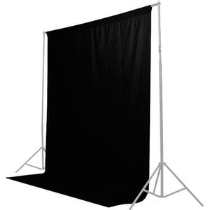 Caruba Achtergronddoek 2x3m Zwart