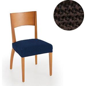 Stoelhoes Milos Bruin (2 stuks) voor eetkamerstoelen 40-50cm - Extreme Stretch stoelhoezen - Antistatisch: geen geknetter - Ademend Katoen: geen zweten