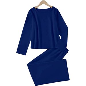 Bovista Linnen Broek Dames - Zomerbroek - Volwassenen - Lange Broek - Pantalon - Strandbroek - Zomer - Ibiza Stijl - Donkerblauw - Maat S