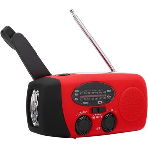 Azomor® Draagbare noodradio met zonne-energie en LED-zaklamp voor noodsituaties