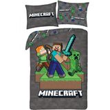 Minecraft - Dekbedovertrek Sword - Polyester - 140 x 200 cm - 70 x 90 cm
