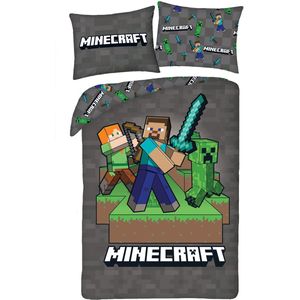 Minecraft - Dekbedovertrek Sword - Polyester - 140 x 200 cm - 70 x 90 cm