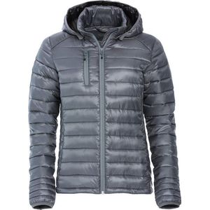 Clique Hudson Hooded Dames Outdoor Jas - Grijs- Maat L-40