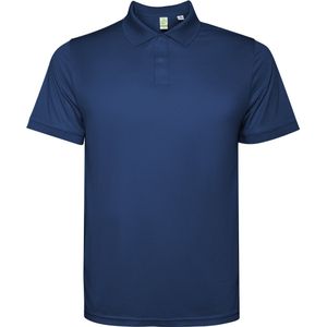 2 Pack Heren Poloshirt gerecycled polyester, Control Dry en antibacteriele polo 'Tormo' merk Roly 210 grm maat 3XL Donkerblauw