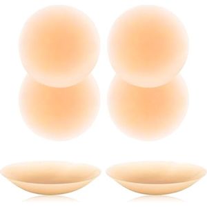 Reusable Nipple Covers, Invisible Adhesive Silicone Nipple Covers, Nipple Cover, Backless, Low Cut, Evening Dress, Beige, M, beige