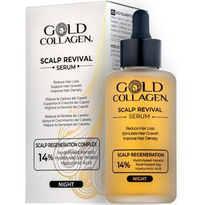 Gold Collagen - Scalp Renewal Serum - Haargroeimiddel - Geschikt voor Droge Hoofdhuid - Stimuleert Haargroei en Haardichtheid