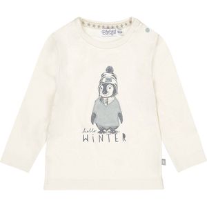 Dirkje - T-shirt - Longsleeve - Pinguin - Hello Winter - Off White - Maat 86