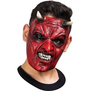 Partychimp Diable Gezichtsmasker Halloween Masker voor bij Halloween Kostuum Volwassenen - Latex -Onesize
