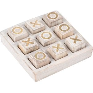 BELIANI ASJUT - Tic-Tac-Toe spel - Beige - Mangohout