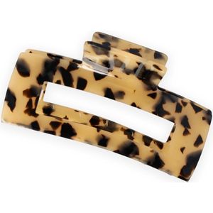 Lajetti - Haarklem Extra Groot Acetaat Panterprint - Haarclip Dames Bananenklem - Milieu Vriendelijk