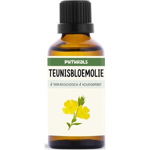 Puturals Teunisbloemolie 100% Biologisch - 50ml - Koudgeperst en Puur - Evening Primrose Oil voor Eczeem en Acne