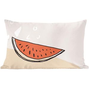 Sierkussen - Zomer Meloen - Blauw - 30 Cm X 50 Cm