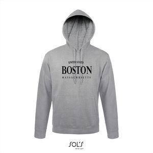 Hoodie 3-205 Boston Massachusetts - Lgrijs, 3xL