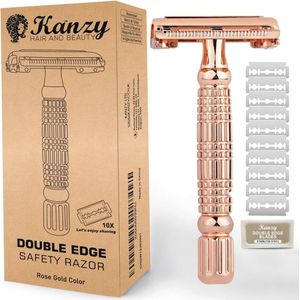 Veiligheidsscheermes Vlinder Scheermes Metalen Double Edge Rose Gold