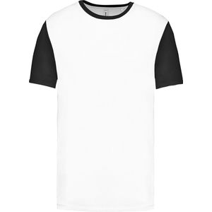 Tweekleurig herenshirt jersey met korte mouwen 'Proact' White/Black - L