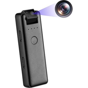 Spycam - Mini Draagbare FHD 1080P Camera - Nachtzicht - Audio Opname - Batterijniveau Display - Magnetisch-Clip-on - Wetshandhaving - Snel Opladen