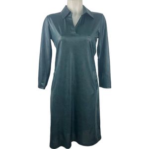 Damesjurk met Leather Look - Winterwarmte in 5 Maten - Perfect voor Stijlvolle Winterdagen