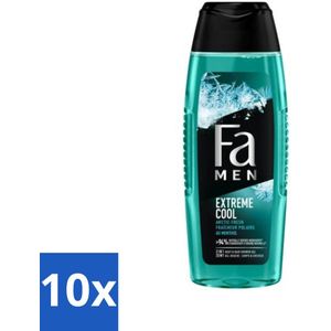 10 x Fa Men Douchegel en Shampoo Extreme Cool 250 ml - 2 In 1 - Fa Men - Extreme Cool