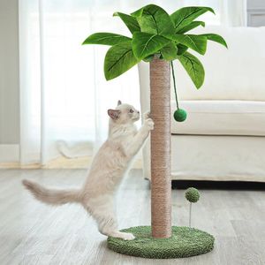 Duurzame krabzuil voor katten – 66 cm met premium sisaltouw, interactieve ballen voor binnenkatten