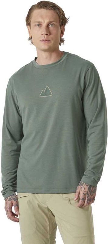 Helly Hansen - Skog Graphic Tee - T-shirt - Grijs - Met Lange Mouwen