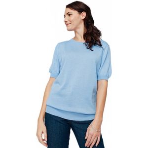 Trui van merinoswol met korte mouwen