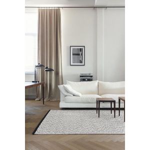 LIGNE PURE Shift – Vloerkleed – Tapijt – handgeweven  - wol – eco – modern – Wit Zwart - 140x200