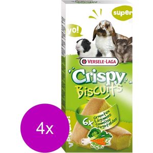 Versele-Laga Crispy Biscuit Knaagdier Groente A 6 - Konijnensnack - 4 x Groente 70 g