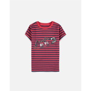 Disney Cruella - Striped Kinder T-shirt - Kids 122 - Rood/Zwart