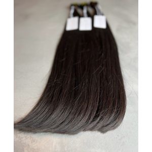 Oh My Hair! - weave hair extensions - 26 inch - donkerbruin 1B - SUPER double drawn - High Quality - VIETNAM - remy sorted hair - 100 gram - hair wefts - weave bundels - 100 % virgin human hair