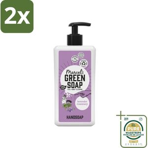 Marcel's Green Soap - Handzeep - Lavender & Rozemarijn - Voor dagelijks gebruik - 500 ml - Voordeelverpakking - 2 stuks - Rozemarijn - Natuurlijke zeep