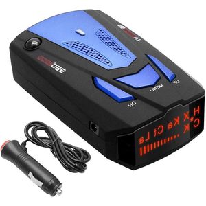 JGS Premium - Radar detector met 16 banden, 360 graden GPS, snelheidswaarschuwing, anti-radar, laser detector met spraakmelding.
