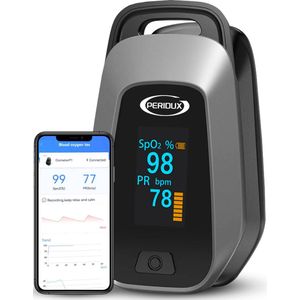 Peridux SM15 - Saturatiemeter Met App - Zuurstofmeter Vinger - Oximeter - Saturatiemeters - Medisch goedgekeurdis