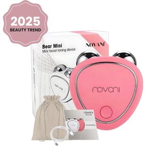 Novani Bear Mini - Microcurrent Gezichtsmassage - Roze