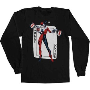 DC Comics Batman Longsleeve shirt -M- Harley Quinn Card Games Zwart