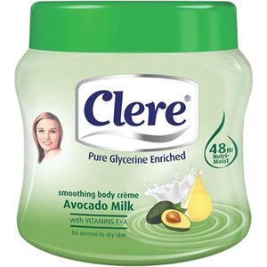 Clere Smoothing Avocado Milk With Vitamines E & A Body Cream 500 ml