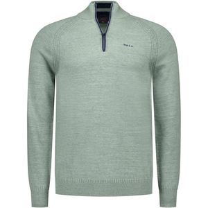 NZA - Groene - Katoenen Half Zip - Trui