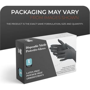 Nitril Wegwerphandschoenen - 100 Stuks - Latexvrij en Poedervrij - Sterke en Perforatiebestendige Handschoenen voor Dames en Heren (L)
