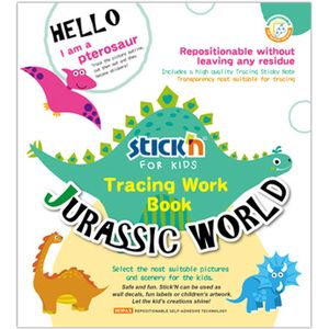 Stick'n Jurassic World Dino Tekenboek - Stickerboek - Creatief - Educatief Speelgoed - Voor Kinderen